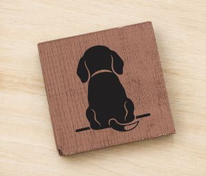 Dog Back View Coaster - Beagle／ビーグル(BB-SCW-040)